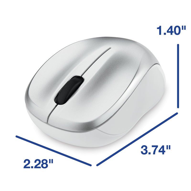 Verbatim Silent Wireless Blue LED Mouse - Silver Silver Mouse