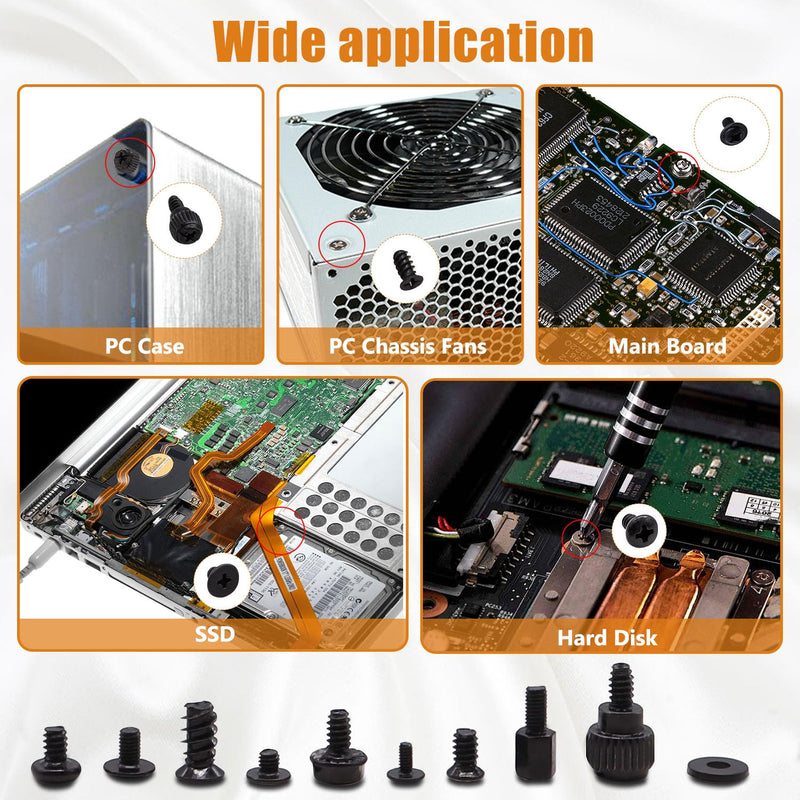 mankk 360PCS Laptop Screws 12 Sizes M2 M2.5 M3 and 400PCS Computer Screws Motherboard Standoffs Screws