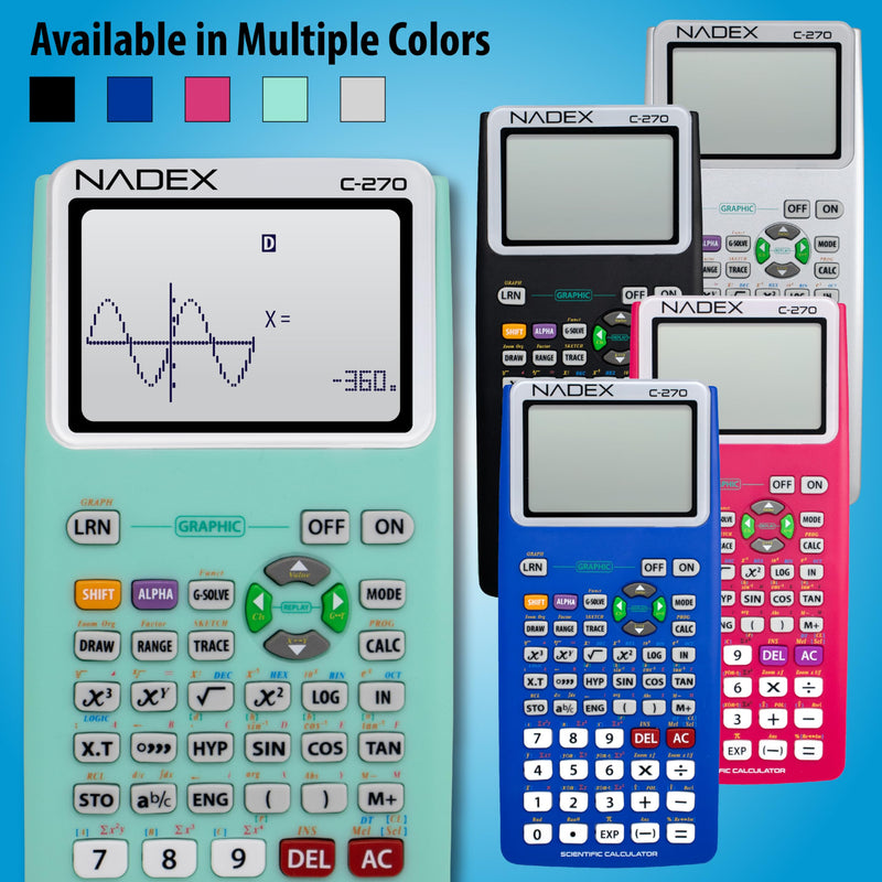 Scientific Calculator with Graph Functions for College and High School Students, Engineering, Advanced Mathematics, Calculus, Algebra, Geometery, Trigonometry, Statistics, Physics, Chemistry - Green Mint