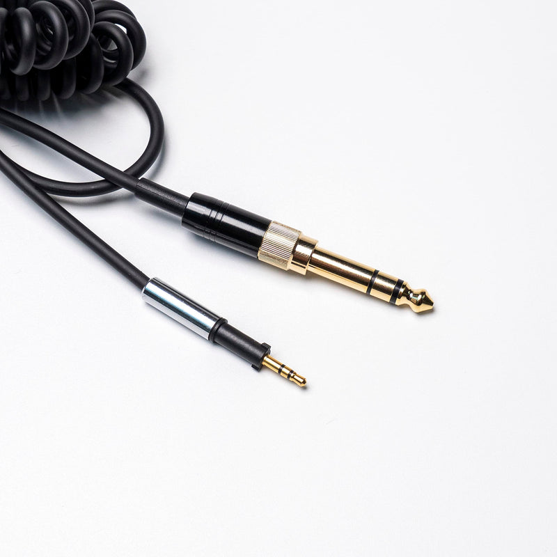 Audio DJ Headphone Cable Cord Line Plug Compatible with Pioneer HDJ500 HDJ700 HDJ1500 HDJ 500 700 1500 Headset Extended Coiled Spring Dj Wire