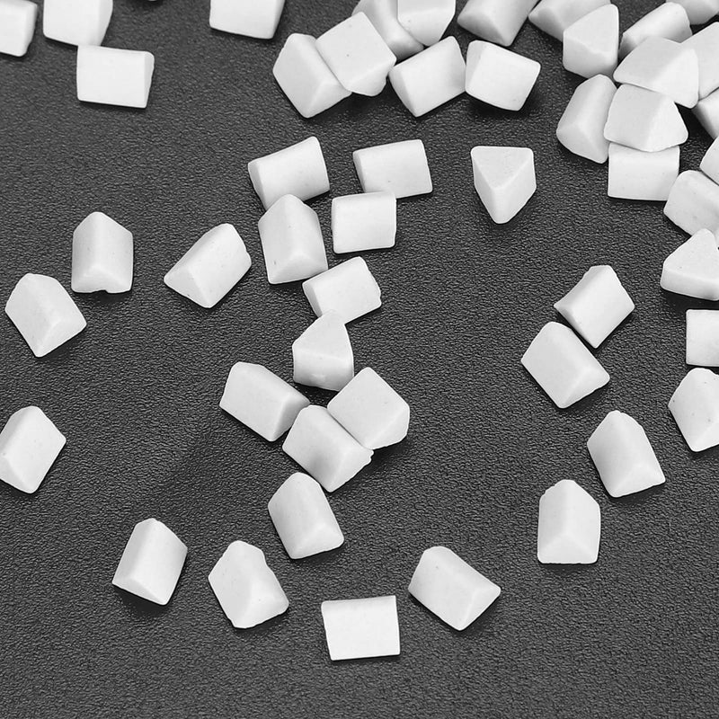 Polishing Abrasive Material Ceramic Filler Ceramic Pellets Non Abrasive Abrasive for Small Stones Tumbling Triangle 3lb for All Kinds of Tumblers for Bowlers
