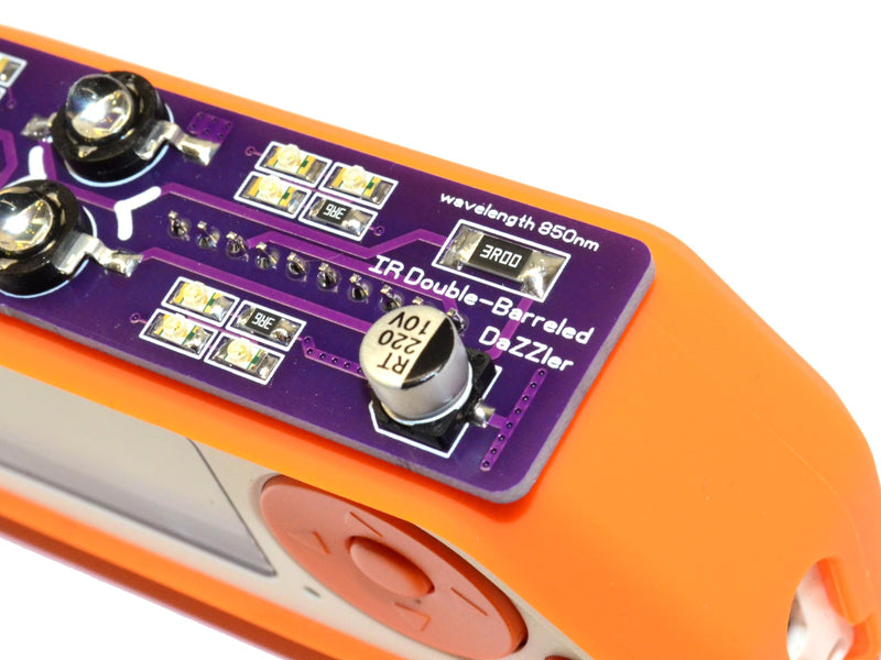 Double Barreled IR LED Blaster Dazzler 850nm Competible with Flipper Zero, Purple