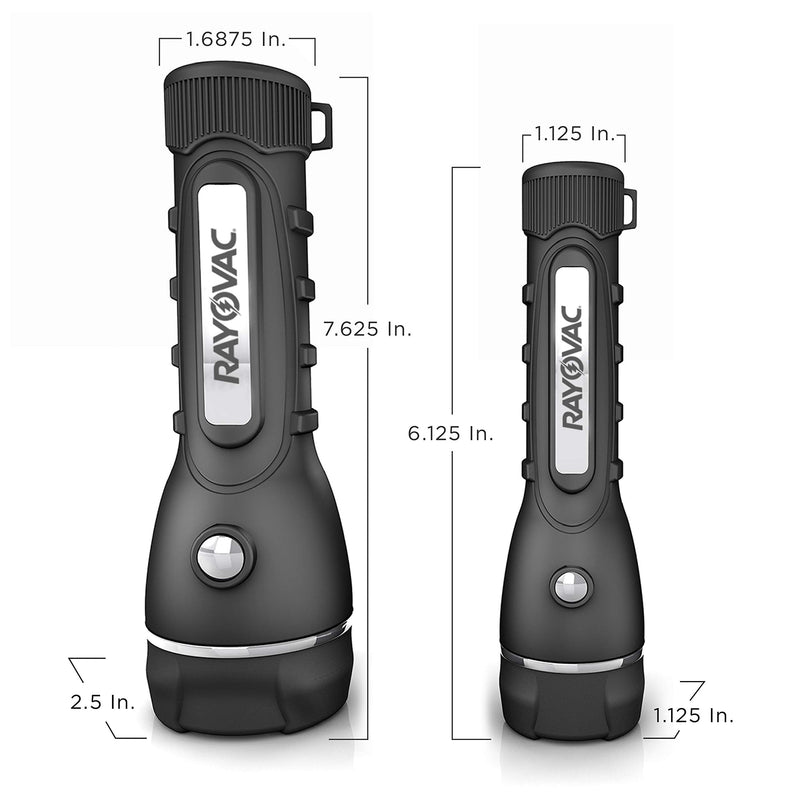 [AUSTRALIA] - Rayovac LED Flashlight 3 Pack, Rubber Grip Flash Light Set with Batteries Included - Perfect for Power Outages, Emergency Situations, Camping, Hiking, Dog Walking (3 Pack) 
