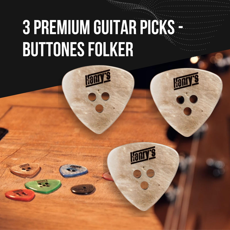 Premium Guitar Picks Folker Brown - Exceptional Sound Precise Tones - Guitar Picks For Acoustic Electric Guitar - Guitar Accessories Gift Men Begginers Guitarists Gift