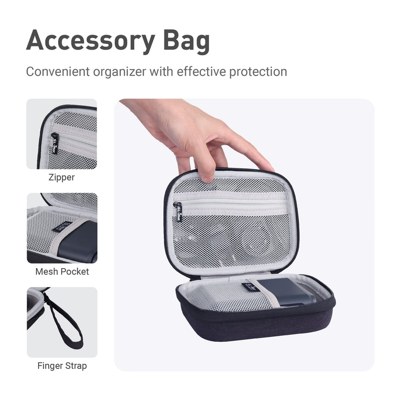 GL.iNet Gadget Organizer Case for Travel Routers GL-AXT1800/ MT3000/ SFT1200/ E750/ A1300, Chargers, Cables, and Accessories, Durable Pouch, Hand-Carry EVA Bag, Anti-Shock, Water Resistant (Black) Black