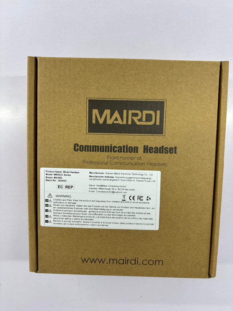 MAIRDI USB Headset with Microphone for PC, Computer Headset with Mic Noise Canceling for Laptop Teams Zoom Office Call Center Voip Telephone Calls, Dictation Headset for Dragon Naturelly Speaking Monaural