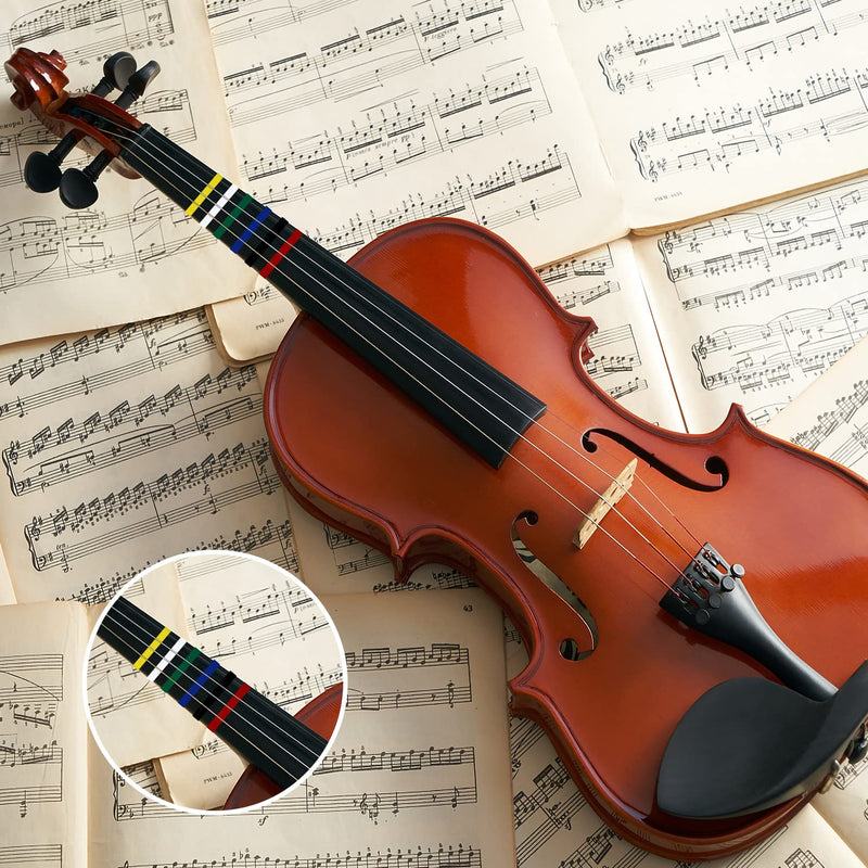 6 Rolls Violin Tape Fingerboard, 216 ft/66m Cello Tape Instrument Fingering Tape Violin Tape for Beginners Fretboard Orchestral Instruments (6 Colors)