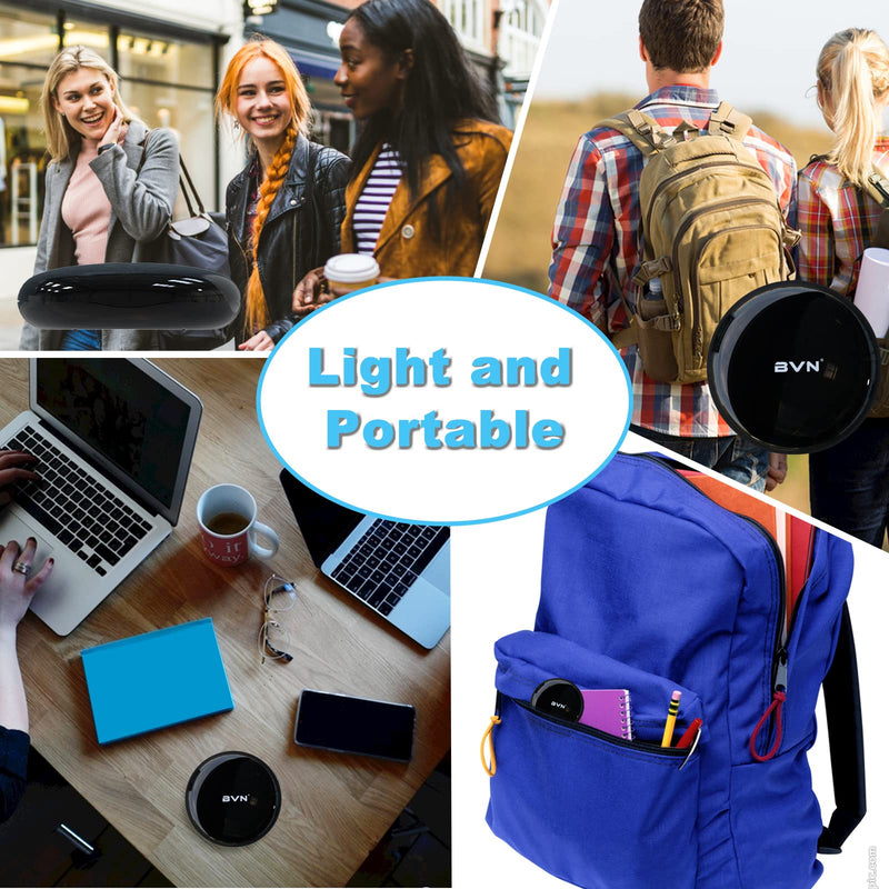 Retainer Case Orthodontic Dental Case: BVN Slim Braces Case, Mouth Guard Case, Denture Case, Teeth Aligner Case, Night Guard Case Container Storage Holder Black. Circular case Black Shell+blue Silicone Pad