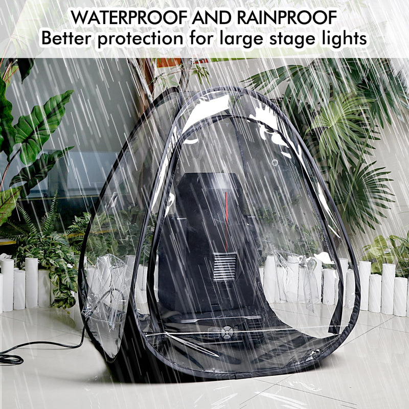 MAD OWL Professional Moving Head Light Rain Cover,Waterproof and dustproof Stage Lighting Protection Accessory, Floor standing transparent moving head light rain cover 1 pack 1Pack