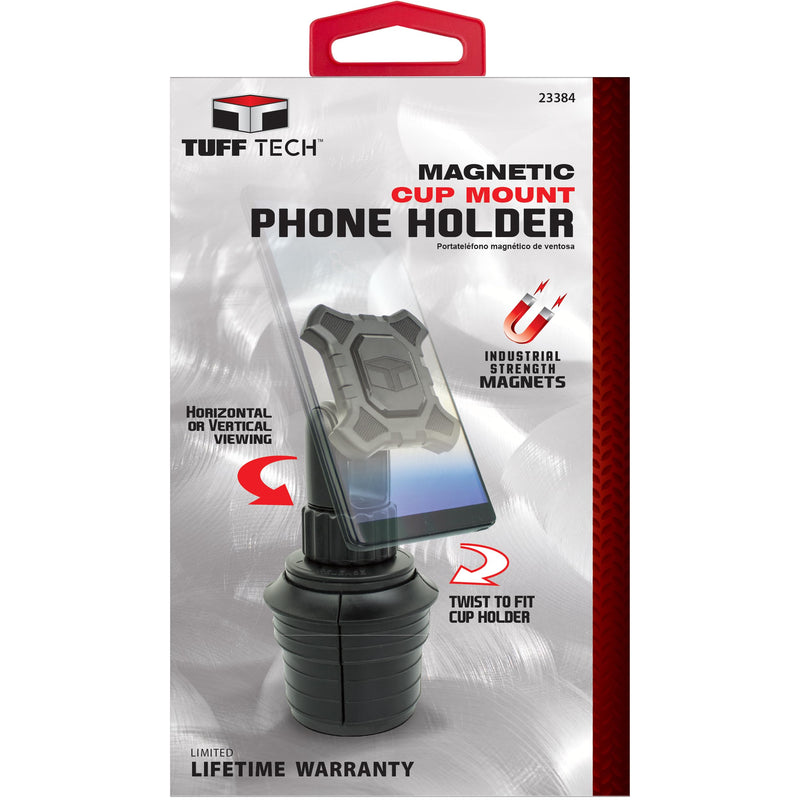 Tuff Tech Magnetic Cup Mount Phone Holder for Car | Adjustable Cup Mount with 360-Degree Rotation, Universal Accessory for Most Cellphones Magnetic Car Mount Phone Holder