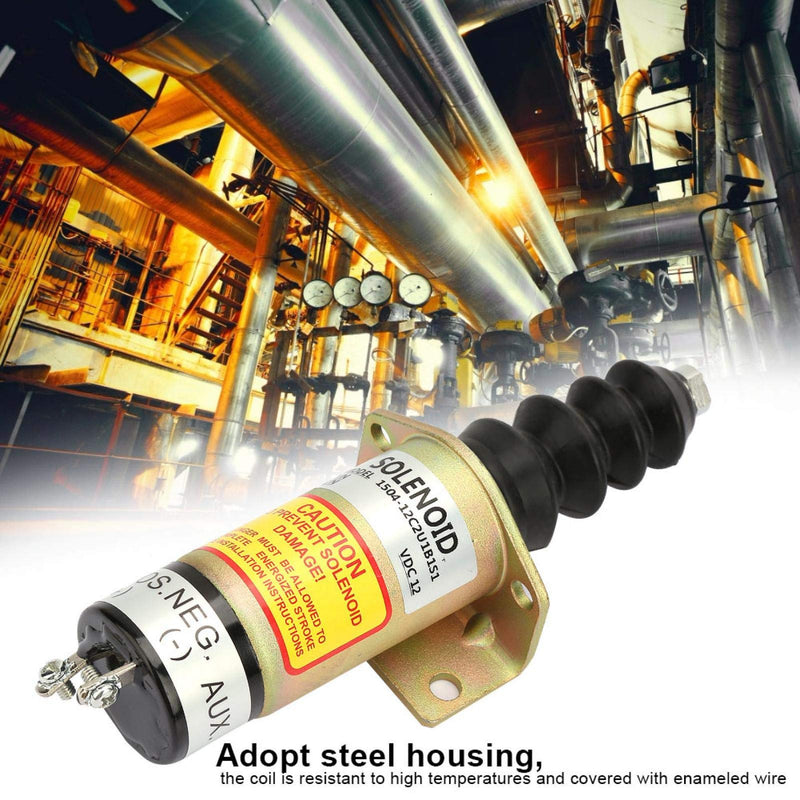 12V Shut-off Magnet, Steel Housing Motor Stop Magnet, Durable and Long Service Life, Perfect Replacement for the Old or Broken One