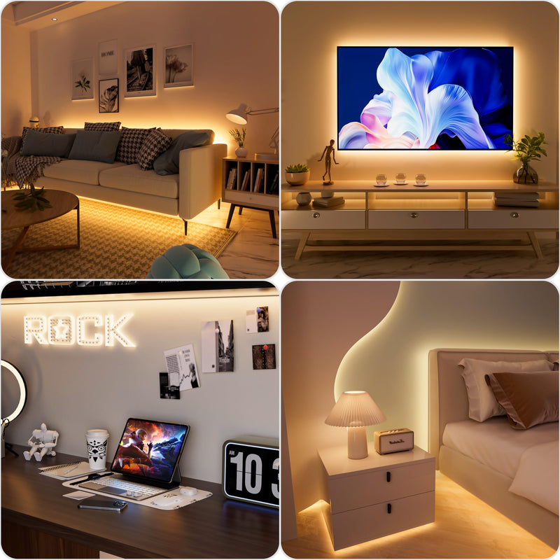 PAUTIX COB LED Strip Light 5V USB 6.56ft/2m 640LEDs 1200lm Dimmable LED Strip Light 3000K Warm White CRI85+ USB TV Backlight,Flexible Under Cabinet Tape Light for Bedroom,Kitchen,Home DIY Lighting 6.56ft/3000k(In-line Dimmer)