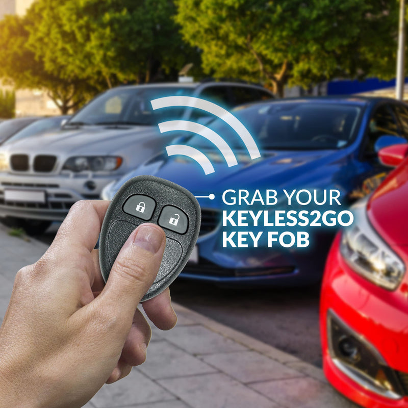 Keyless2Go Replacement for Keyless Entry Car Key Vehicles That Use 3 Button OUC60270 OUC60221, Self-Programming - 2 Pack