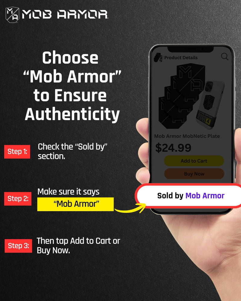 Mob Armor MobNetic Phone Magnet Plate, 6 Pack | 0.02" Thick Metal, 3M VHB Adhesive, Compatible w/ iPhone & Android, For Phone Mounts on Cars, Trucks & Motorcycles