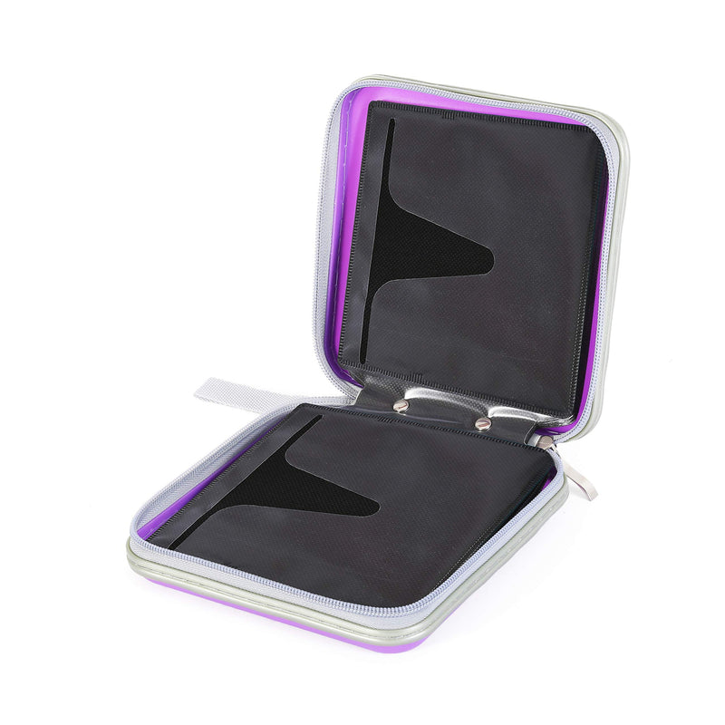 Durable DVD Case, Hard Plastic CD Storage for 30 CD Organizer, Small CD Case for Kids DVD Collection (Purple) 32 purple