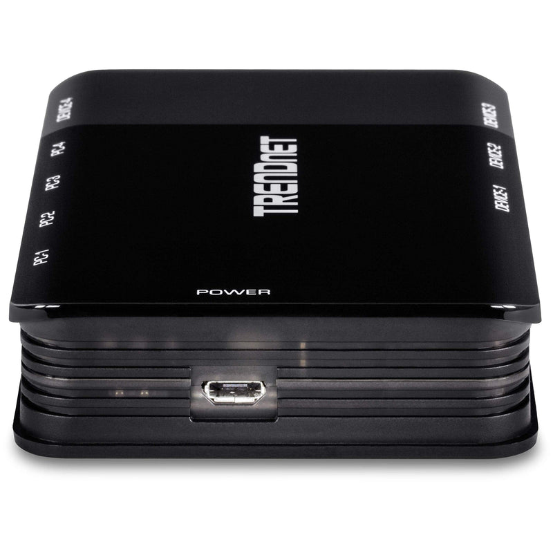 TRENDnet 4 Computer 4-Port USB 3.1 Sharing Switch, TK-U404, Flash Drive Sharing, Scanners, Printers, Mouse, Keyboard, Windows & Mac Compatible