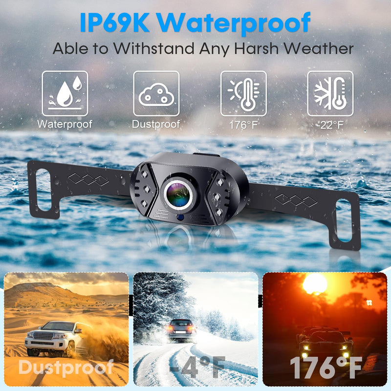 15-Minute Easy to Install Backup Camera: Plug-Play 15FT Clear Night Vision | HD 1080P Real-time Image Transmission for Backing Up Safely - Dustproof & Weatherproof Back Up Camera for Car Truck SUV 4.3" Monitor with Camera