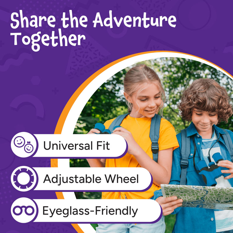 [AUSTRALIA] - Think Peak Blue Binoculars Science Toy for Kids Ages 3-12 Years - Real Compact Outdoor Adventure & STEM Educational Nature Hiking Explorer for Bird Watching, Camping Children’s Birthday Gift 