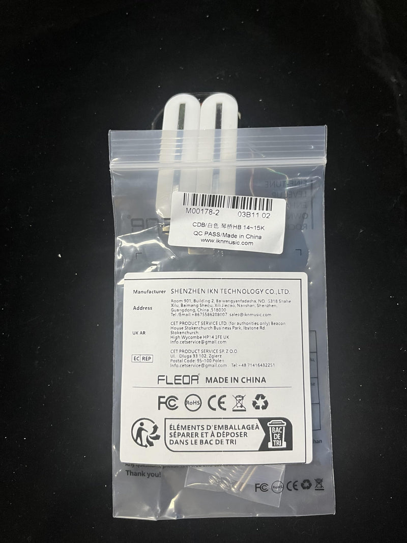 FLEOR High Output Bridge Pickup Hot Dual Rail Humbucker Pickups Ceramic Electric Guitar Pickup Humbucker, White White,14-15K