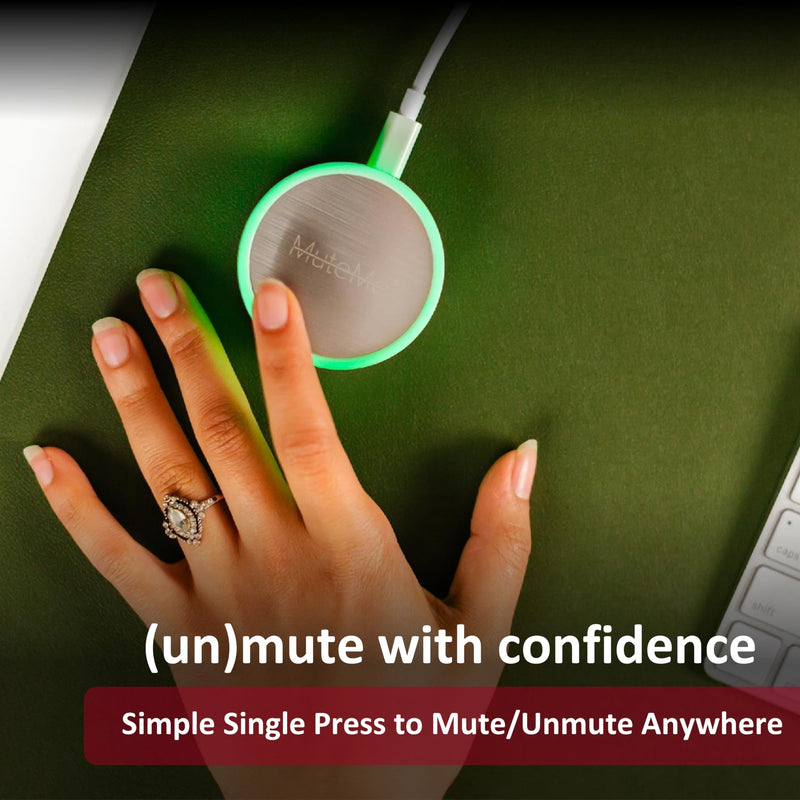 Illuminated Physical Mute Button for Zoom, Teams, WebEx & More (As Seen on Shark Tank)! Mac/PC Compatible. USB Cord & Adapter Included. Free Software Download Required. New MuteMe