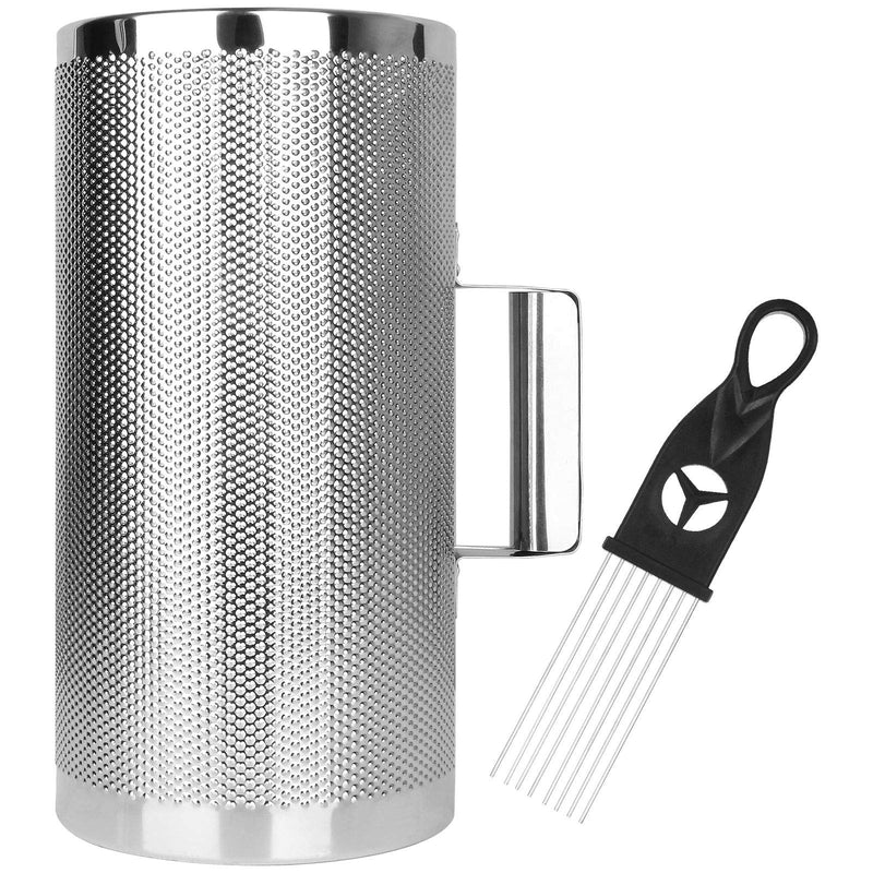 12" x 6" Stainless Steel Guiro Instrument Latin Percussion Metal Guiro Shaker with Scraper Percussion Instrument, Guira Dominicana, Wiro Musical