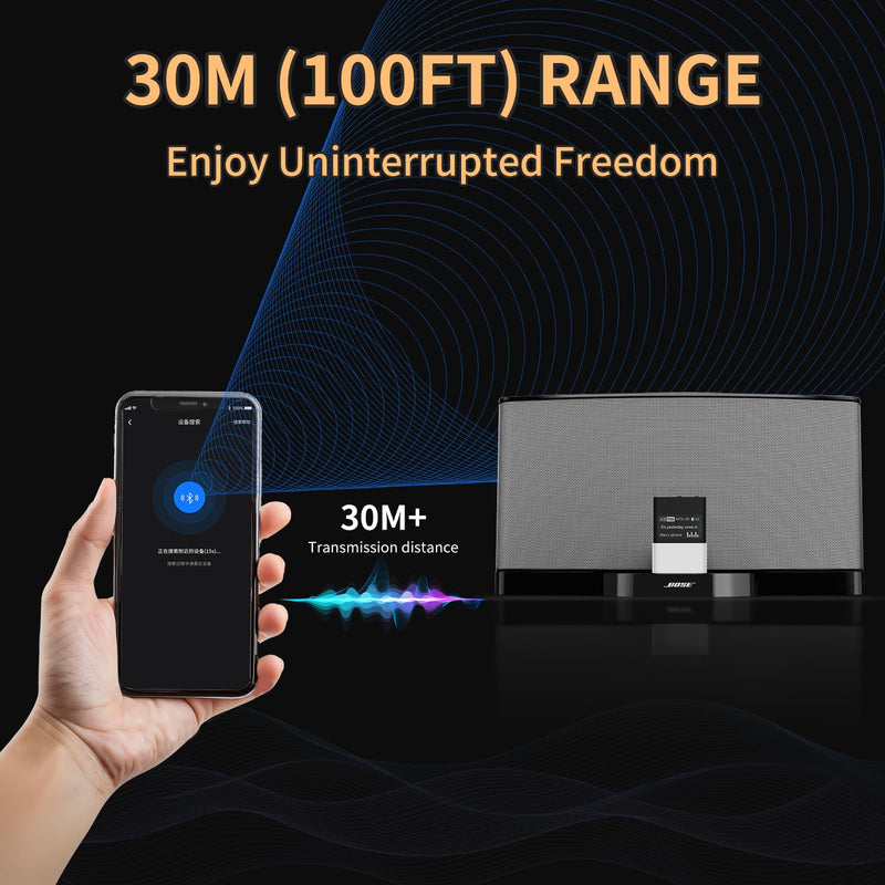 [AUSTRALIA] - Bluetooth Adapter Receiver for Bose iPod Sounddock and 30 pin Music Docking Station with OLED Display, 3.5mm AUX 