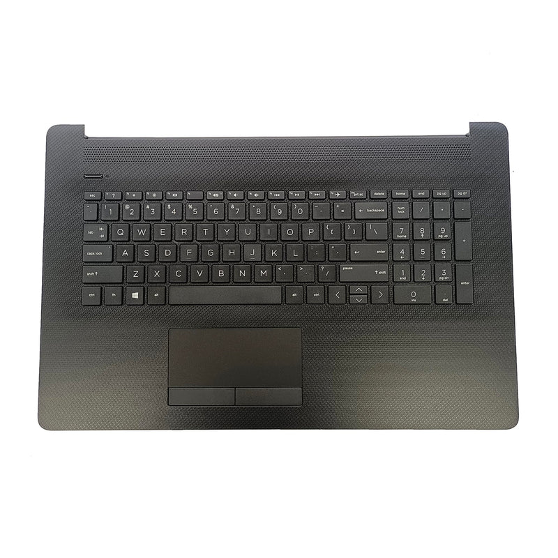 Replacement for HP Pavilion 17-BY 17-CA 17T-BY100 17T-BY200 17Z-CA100 Laptop Upper Case Palmrest Non-Backlit Keyboard Touchpad Assembly Part 17.3" L48409-001 6070B1546701 Top Cover Black