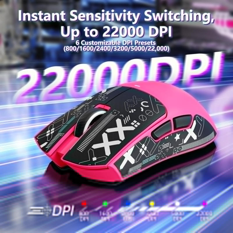 [AUSTRALIA] - MAMBASNAKE Attack Shark X11SE Lightweight Wireless Gaming Mouse, Tri-Mode 2.4G/USB-C Wired/BT, 22K DPI, PAW3311 Optical Sensor, 59g, 5 Programmable Buttons, 300mAh Battery for PC/Mac((Berry-Griptape) Berry Red-Griptape 