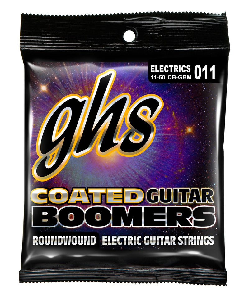 GHS Strings CB-GBM Coated Boomers Nickel Electric Guitar Strings, Medium, 11-50