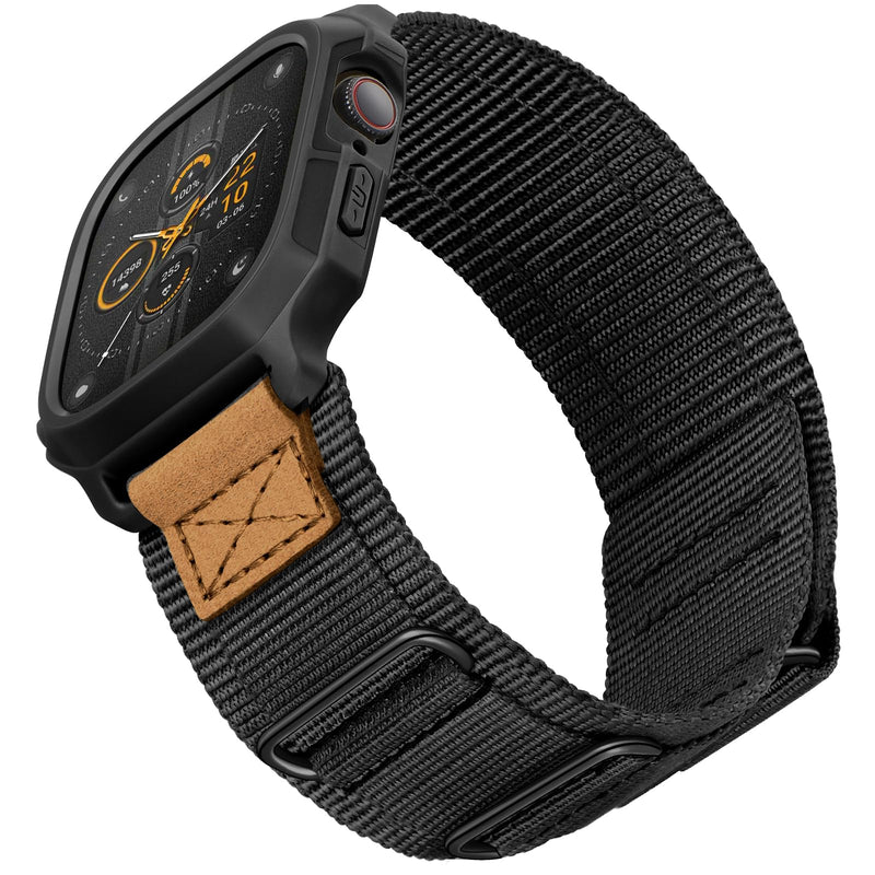 Bundle of the Three buckles Apple Watch Band (Black/Brown)