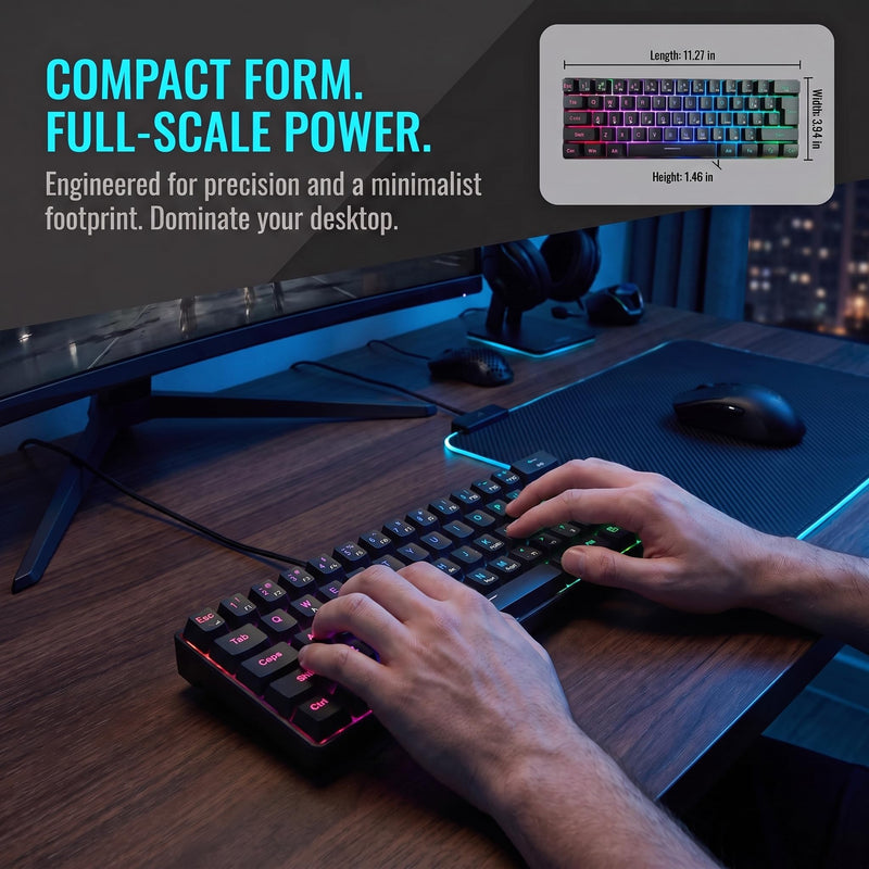 Wired Computer Keyboard, Full Size Ergonomic Keyboard, Works with Windows, Plug and Play, Line Length1.5M, Easy to Use with Media Control, Desktop Input for Home Office, Study Work (Black) Black
