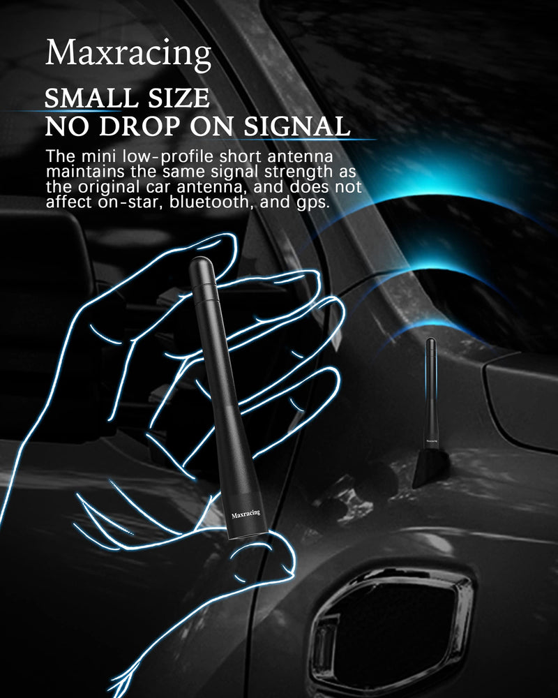 [AUSTRALIA] - MAXRACING Short Aluminum Truck Antenna Compatible with Ford F150 Pickup Truck 1997-2024 