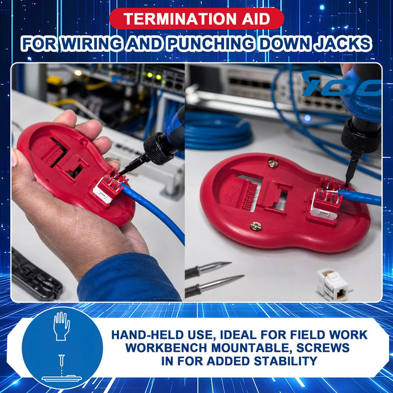 Tellegloww 50 Pack 180 Degree Rj45 Cat6 Keystone Jacks, White Red Module Network Wall Plate Inserts, Toolless 110 Punch Down Ethernet Connectors or Patch Panel