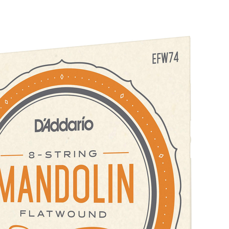 [AUSTRALIA] - D'Addario EFW74 Phosphor Bronze Flatwound Mandolin Strings, Medium, 11-36 