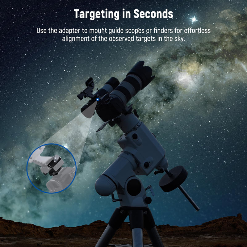 [AUSTRALIA] - NEEWER Telescope Finderscope Mount Adapter All Metal with Cold Shoe & 1/4" Thread for Camera Hot Shoe Mount, Standard 1.3in/33mm Finder Dovetail Base for Sky Astrophotography, LS-T16 