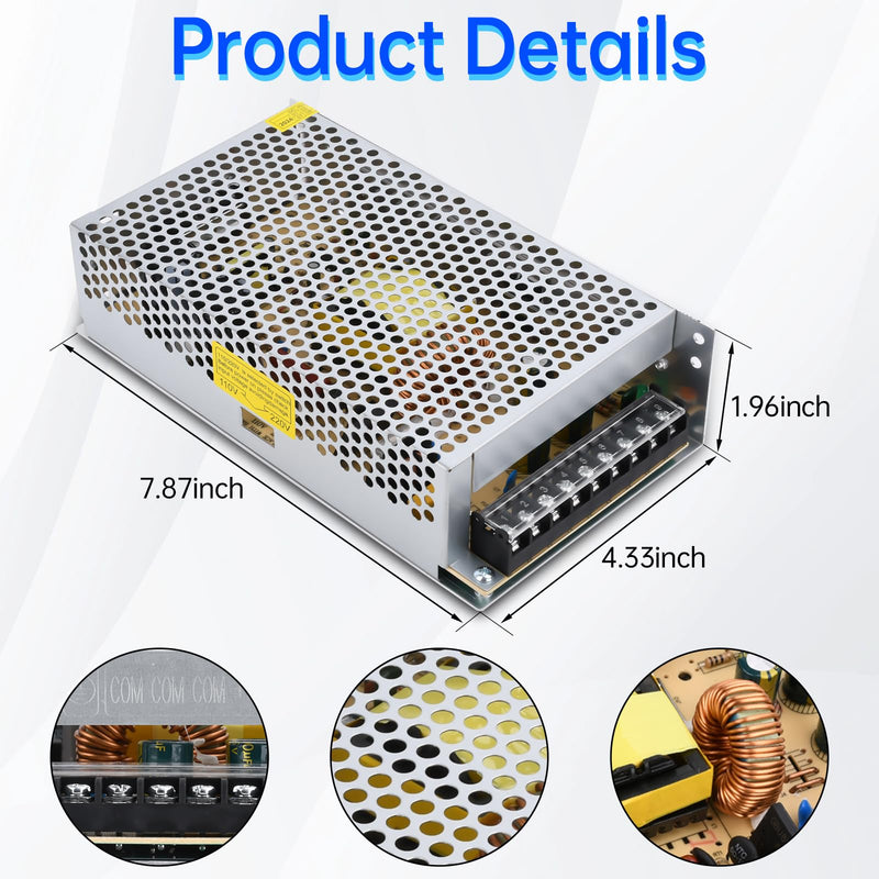 [AUSTRALIA] - Switching Power Supply 12 V 20 A Transformer, 240 W LED Power Supply Transformer AC 230 V to DC 12 V Adapter Transformer for LED Strips, 3D Printer, LED Lighting 