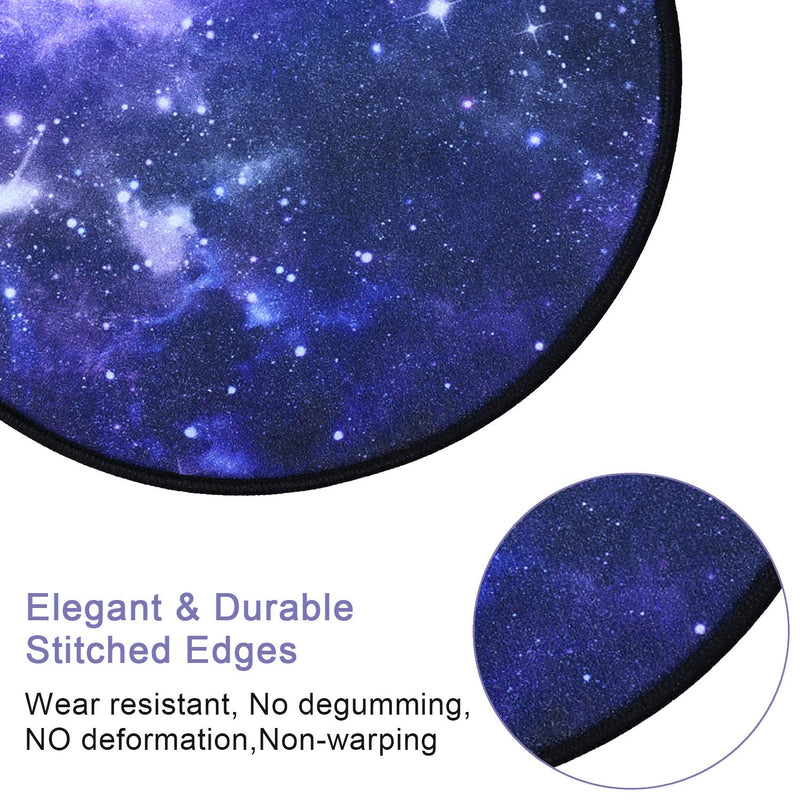 Mouse Pads with Wrist Support,Ergonomic Mouse Pad for Women,Wrist Rest Mouse Pad for Laptop Computers,Non Slip Memory Foam Mousepad Stitched Edges,Home Working Office ,Purple Starry Sky Purple Dream Starry Sky