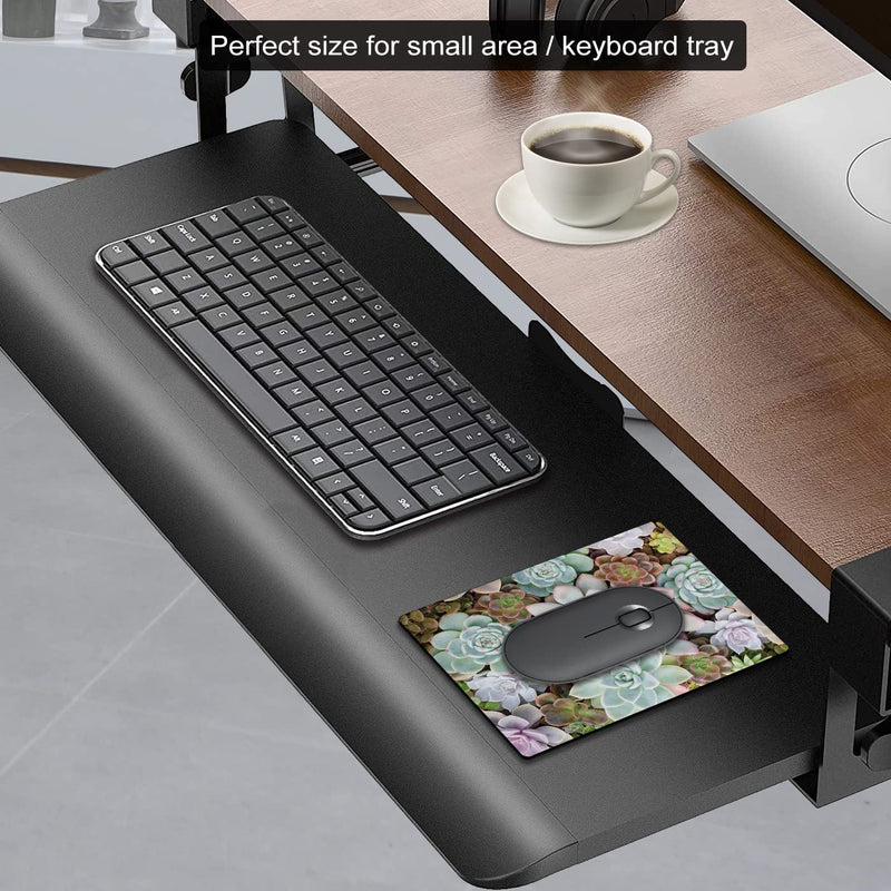 Cyanbone Small Mouse Pad Cute, Mini Mouse Pads for Wireless Mouse and Laptop, Travel Mousepad with Designs - Pretty Succulent, Portable Mousepads - 5.5 x 7 in, Computer Accessories for Women Small - 5.5"x7" Pretty Succulents