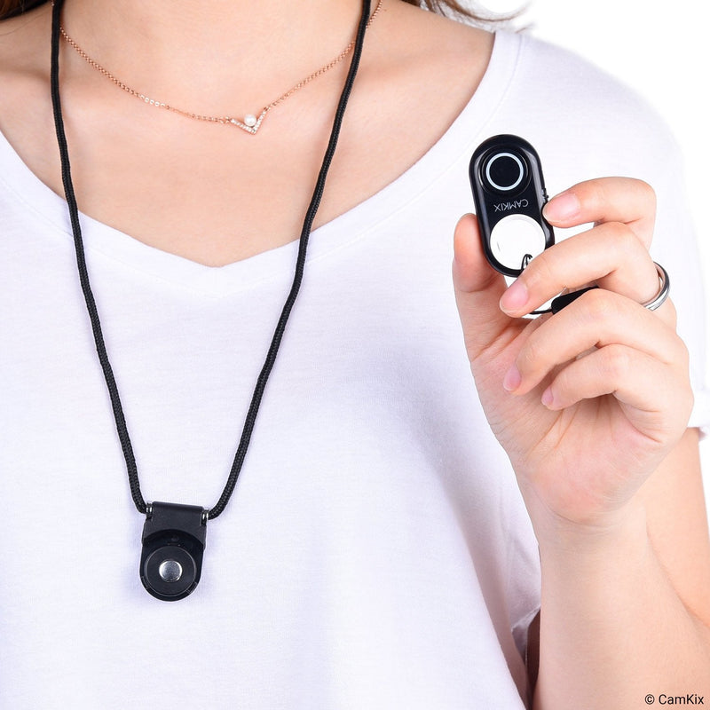 Camera Shutter Remote Control with Bluetooth Wireless Technology - Works Flawlessly with iPhone/iPad and Android - Range: Up to 30 ft (10 m) - Compact Style - Take it with You Anywhere White