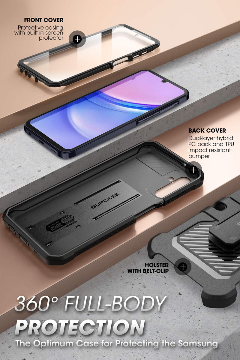 SUPCASE Bundle for Galaxy A15 Case & Galaxy Watch 6/5/4 [44mm] Case with Strap Band
