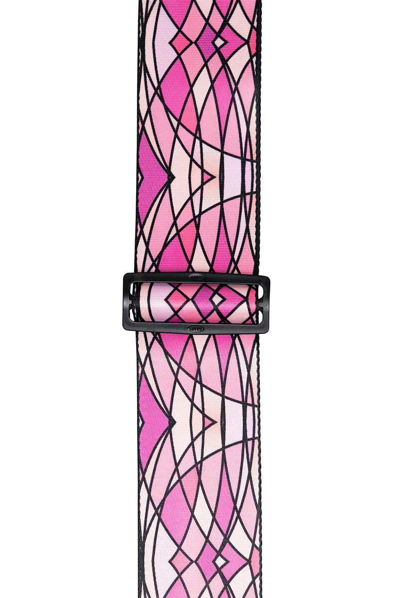 [AUSTRALIA] - Levy's Leathers 3" Stained Glass Guitar Strap with Pink Colorway Design; (MP3SG-006) 