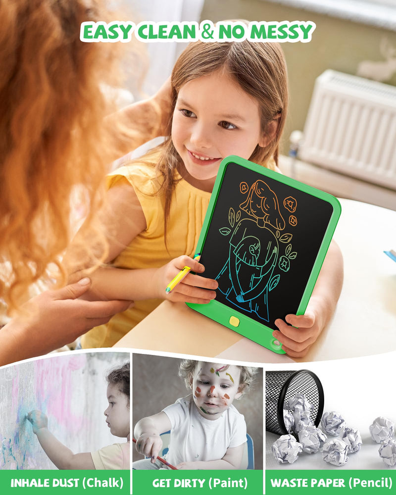 LCD Writing Tablet 10 Inch for Kids(Purple+Green)