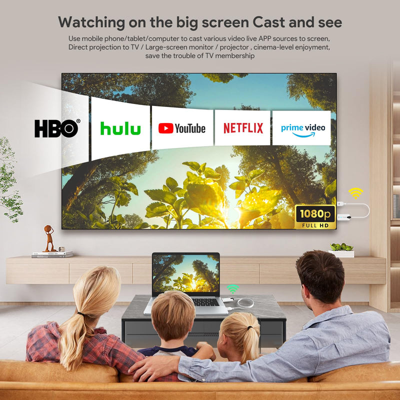 [AUSTRALIA] - EDUP Wireless HDMI Transmitter and Receiver, 2026 Upgraded 1080P Wireless HDMI Extender 165FT Range, Plug&Play, Video Audio Projection for Desktop, PC, TV Box, PS4/5 to TV/Projector/Monitor-White 