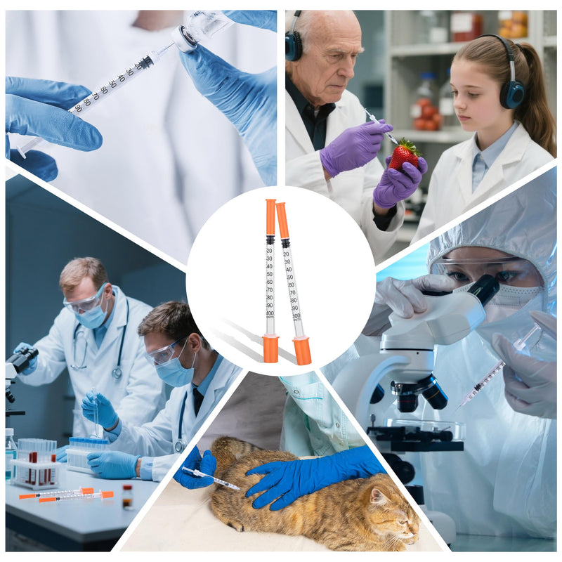 1 ml Plastic Tube, 30G Multi-Purpose Measuring Tools (13 mm) Individually Sealed Pack (20) 20