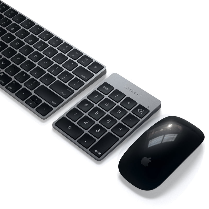 Satechi Slim Aluminum Bluetooth Wireless 18-Key Keypad Keyboard Extension - Compatible with 2017 iMac, iMac Pro, MacBook Pro, MacBook, iPad, iPhone, Dell, Lenovo and More (Space Gray) Space Gray