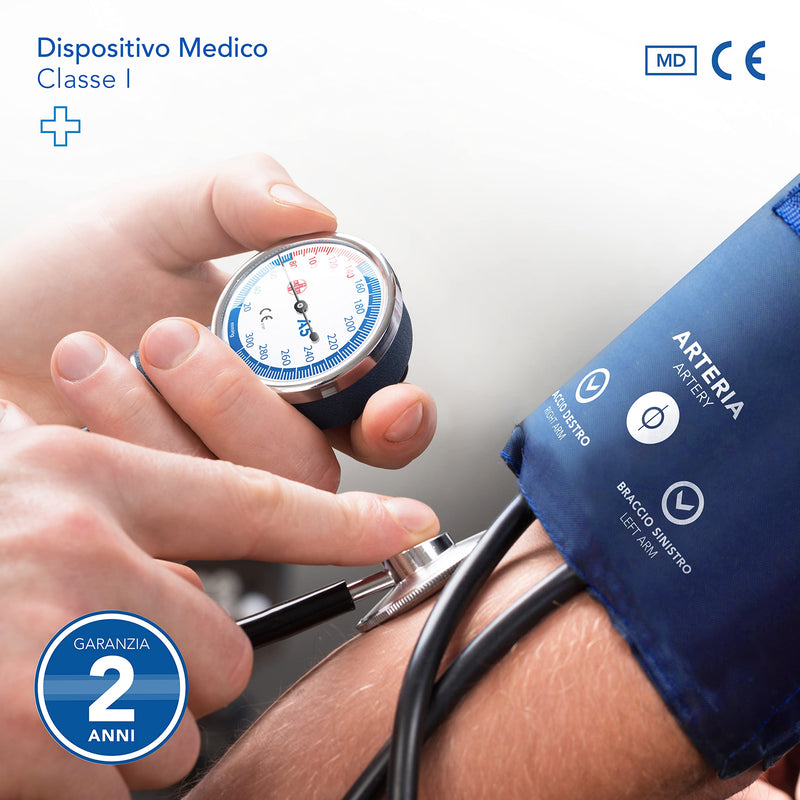 AIESI® Flat Head Stethoscope Professional for Adults in Black Colour Doctor Scope
