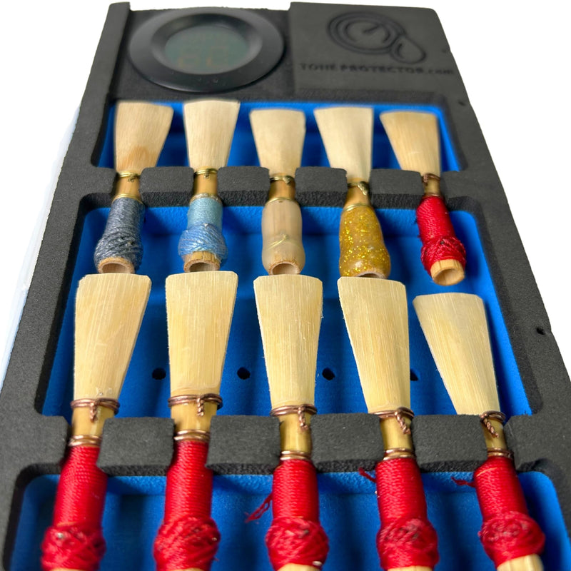 Tone Protector Reed Case for Bassoon Reeds: Digital Bassoon Reed Storage With Two-Way Humidity Control