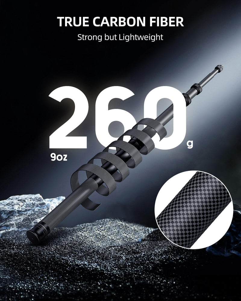60"/1.5m Invisible Selfie Stick Carbon Fiber, 5ft Extended Long Pole Compatible with Insta360 X4 X3 ONE X2, ONE R, ONE X, ONE GO 3S 3 2 Action 360 Camera (14.2 to 60")