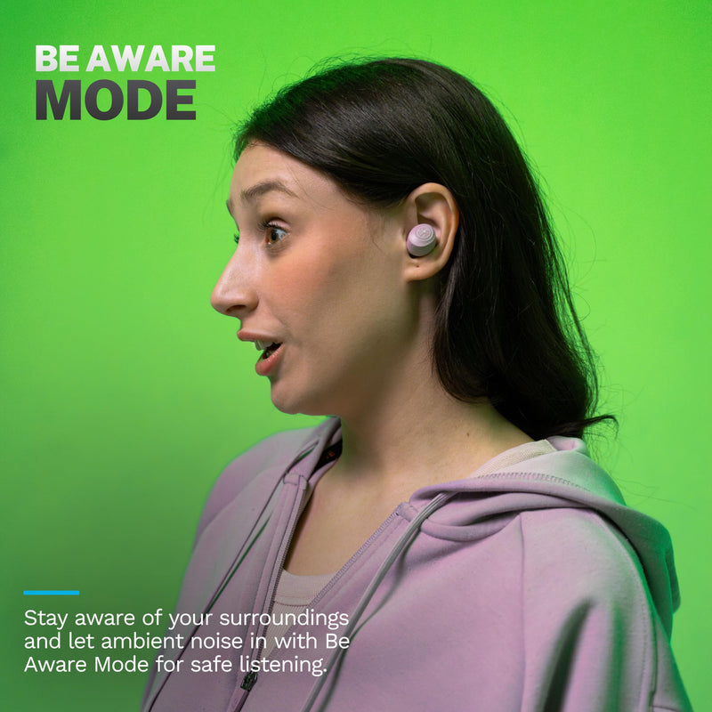 JLab Mauve Bundle, Go Lux ANC Wireless Headphones, Go Air Pop+ True Wireless Bluetooth Earbuds