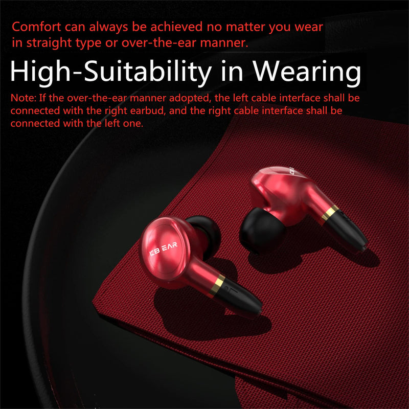 YINYOO KBEAR Ormosia Wired IEM Earbuds Bass Earbuds Earphones Sound Cancelling Earbuds Headphones with MMCX Wire 1BA 1DD Driver Without Mic for PC Computer for Musicians (Gray)